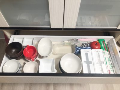 食器棚　引き出し　ビフォーアフター